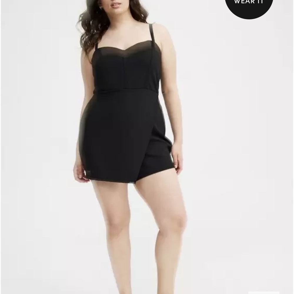 Torrid Black Jumpsuit with Sweetheart Neckline